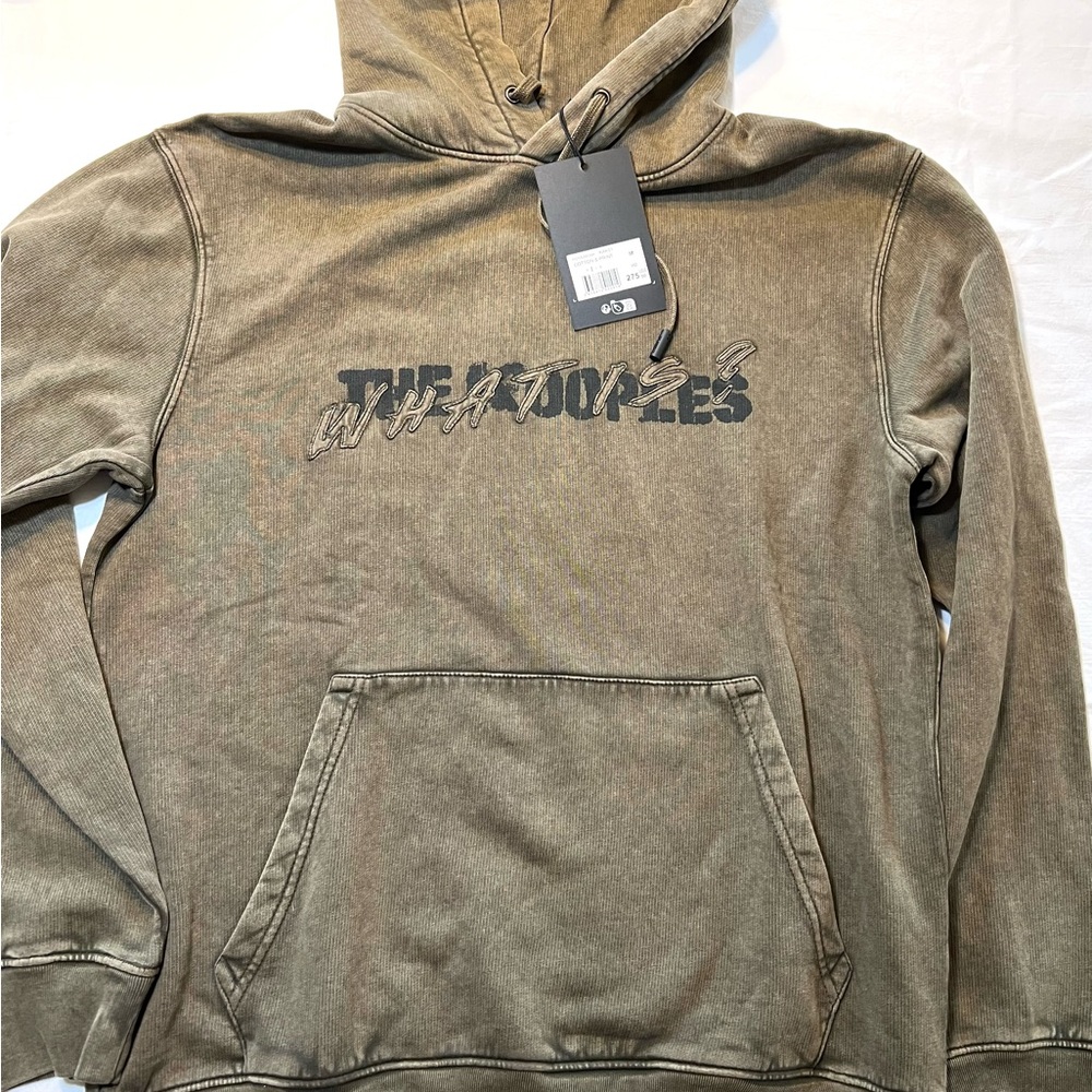 The Kooples What Is Kooples Men's Olive Hoodie vintage look army green M or L - Picture 8 of 10